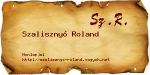 Szalisznyó Roland névjegykártya