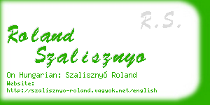 roland szalisznyo business card